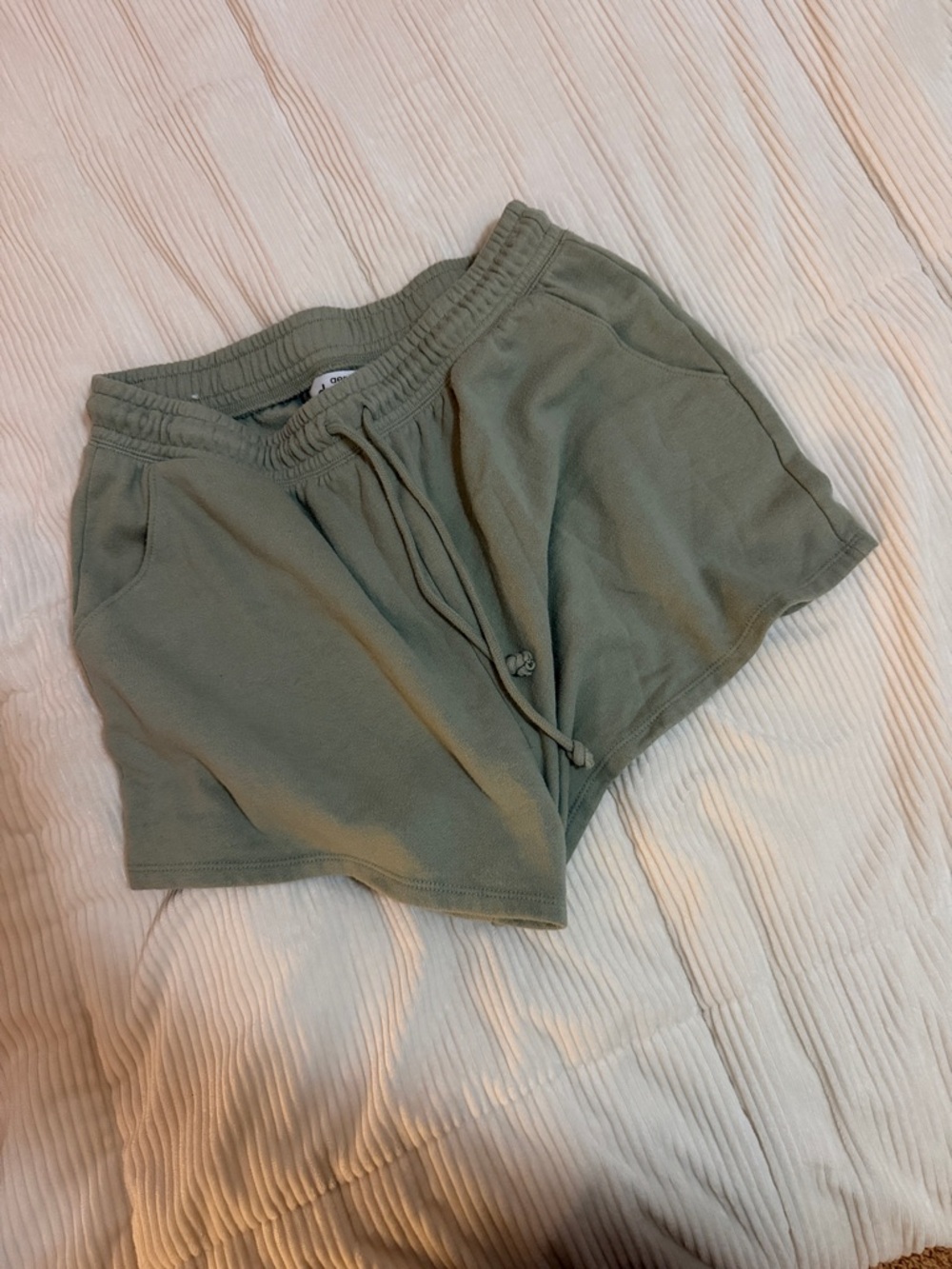 Aeropostale Olive Green Drawstring Athletic Shorts